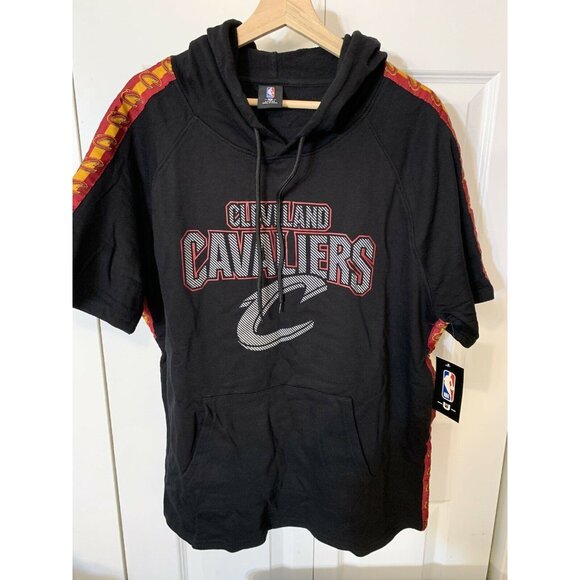 New NBA Cleveland Cavaliers Unisex Short Sleeve Pull Over Hoodie Large Black NWT - Picture 4 of 8